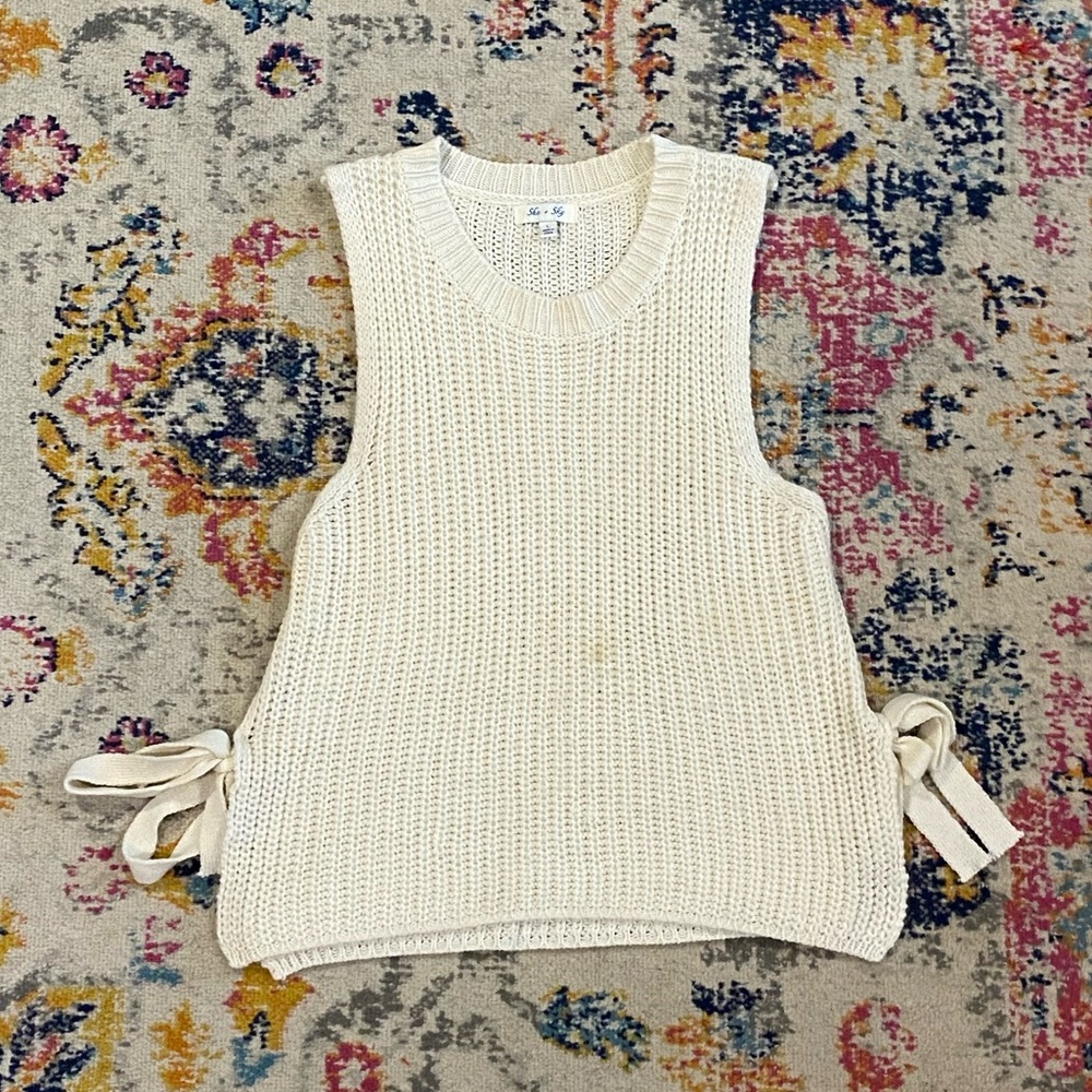 She + Sky Cream Knit Sweater